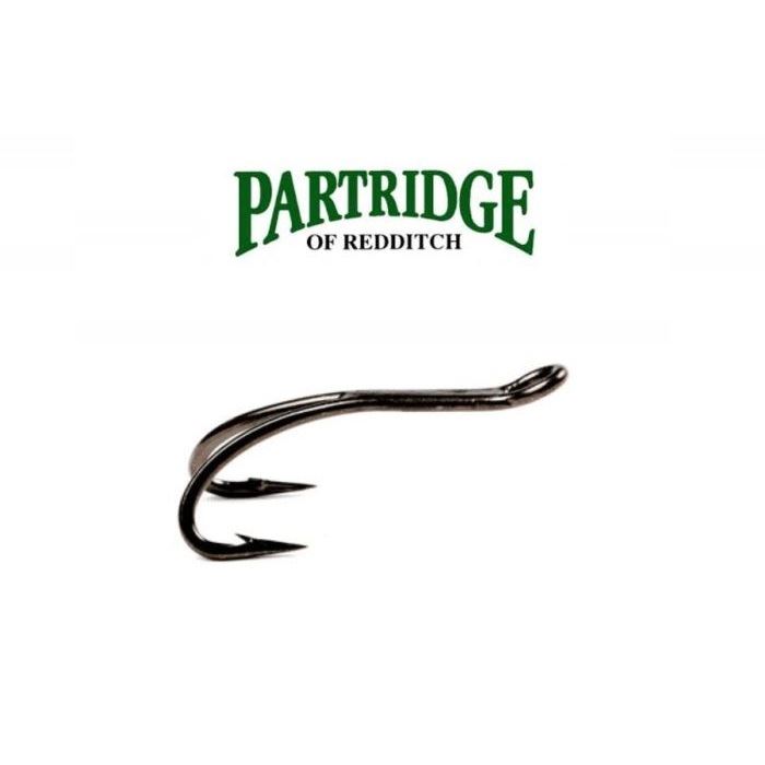 Partridge Patriot Fly Double Up-Eye Hooks- Black Nickel(10)