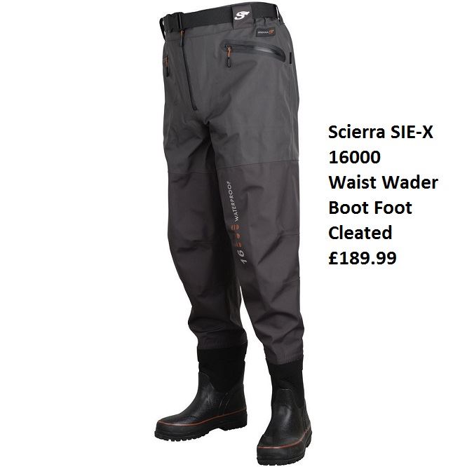 Scierra SIEX Waist Wader Boot Foot Cleated Angus Angling