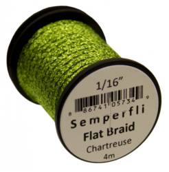 Semperfli® Flat 1.5mm 1/16" Flat Braid - Chartreuse