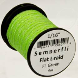 Semperfli® Flat 1.5mm 1/16" Flat Braid - Fl Green
