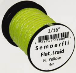 Semperfli® Flat 1.5mm 1/16" Flat Braid - Fl Yellow