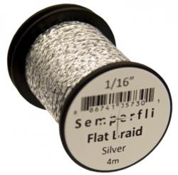Semperfli® Flat 1.5mm 1/16" Flat Braid - Silver