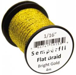 Semperfli® Flat 1.5mm 1/16" Flat Braid - Bright Gold