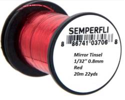 Semperfli® Mirror Tinsel - 1/32'' Red