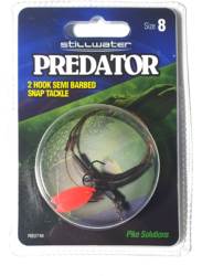 Stillwater Pike Two Hook Semi Barbed Snap Tackle (2pc) SZ8
