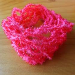 Flybox® Small Gummy Chenille (3mm) - Fl Red