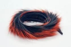 Chuck N Duck® Rabbit Zonker Strips 2 Tone - Black Hot Orange