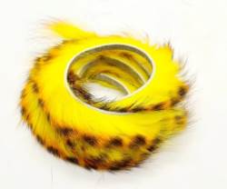 Chuck N Duck® Rabbit Zonker Strips Tiger Barred - Yellow/Sunburst Orange