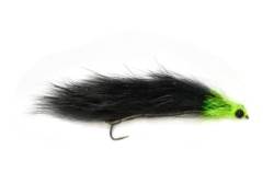 Mini Weighted Snake Black & Green Barbless