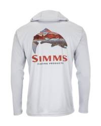Simms® Tech Hoody - Artist Series - Trout Logo Flame/Sterling