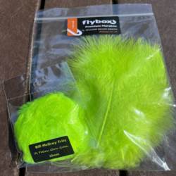 Flybox® Marabou (Premium Marabou) 12pcs - Fl Yellow Glo Green