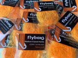 Flybox® Medium Crystal Hackle 10mm - Comp Sunburst