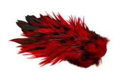 Whiting Brahma Rooster Saddle Cape - Badger Dyed Red