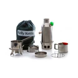 Kelly Kettle - 'Trekker' Kit - FOR THE SOLO CAMPER! (Stainless Steel)