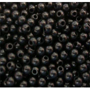 Flybox® Fluo Plastic 3mm Beads - Jet Black 40pc