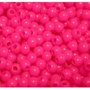 Flybox® Fluo Plastic 3mm Beads - Fl Pink 40pc