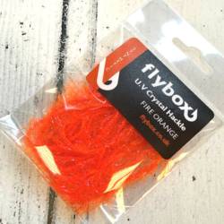 Flybox® Medium Crystal Hackle UV - Fire Orange