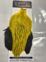 Whiting American Rooster Cape Badger Dyed Yellow