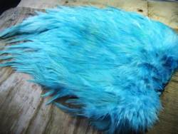 Irish Fly Supplies XL American Rooster Saddle - Teal Blue