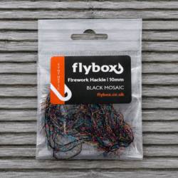 Flybox® Firework Hackle 10mm - Black Mosaic