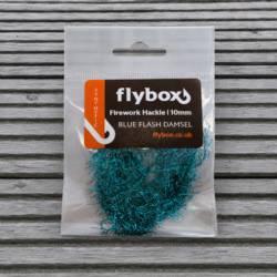 Flybox® Firework Hackle 10mm - Blue Flash Damsel
