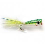 Popper Mylar Chartreuse & White