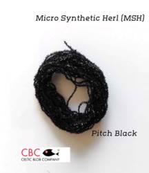 Celtic Blob Company® Micro Synthetic Herl - Pitch Black