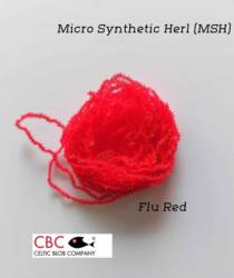 Celtic Blob Company® Micro Synthetic Herl - Fl Red