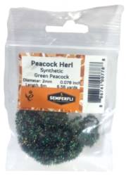 Semperfli® Synthetic Peacock Herl 2mm Extra Small Green Peacock
