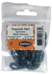 Semperfli® Synthetic Peacock Herl 4mm Small Black Peacock