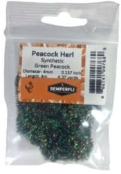 Semperfli® Synthetic Peacock Herl 4mm Small Green Peacock