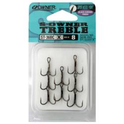 Owner ST36BC Stinger Treble Hooks -  5636-011 - Black Chrome Type (8)