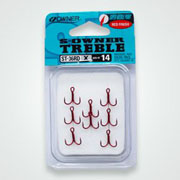 Owner ST36RD Stinger Treble Hooks - 5636-033 - Red Type (8)