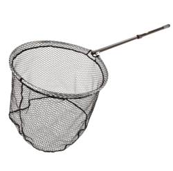 McLean R521 Round Head Telescopic Landing Net Large (20'' Frame) - Rubber Mesh MRN