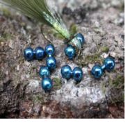 Flybox® Bead Chain Eyes - Metallic Blue 3mm 24 pcs