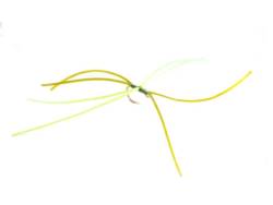 Fario Fly 8 Leg Mirage Olive and Chartreuse Apps Worm - Barbless