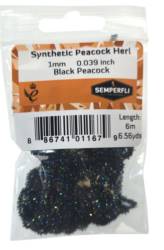 Semperfli® Synthetic Peacock Herl 1mm Micro Black Peacock