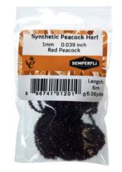 Semperfli® Synthetic Peacock Herl 1mm Micro Red Peacock