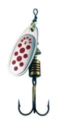 Mepps Comet Decoree Spinners Silver/Red - Small Sizes 0,1,2,3