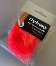 Flybox® Medium Crystal Hackle 10mm - Fl Watermelon