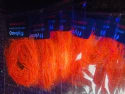 Flybox® Medium Crystal Hackle 10mm - Solar Orange