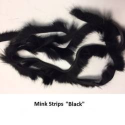 Premium Fur Mink Zonker Strips - Black