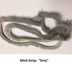 Premium Fur Mink Zonker Strips - Grey