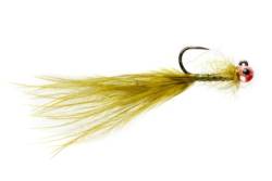 Micro Balanced Bung Damsel Olive 2.5mm Yellow Spot Barbless