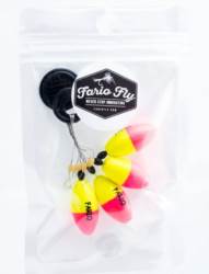 Fario Fly Adjusta Bung LARGE - Fl Yellow/Pink
